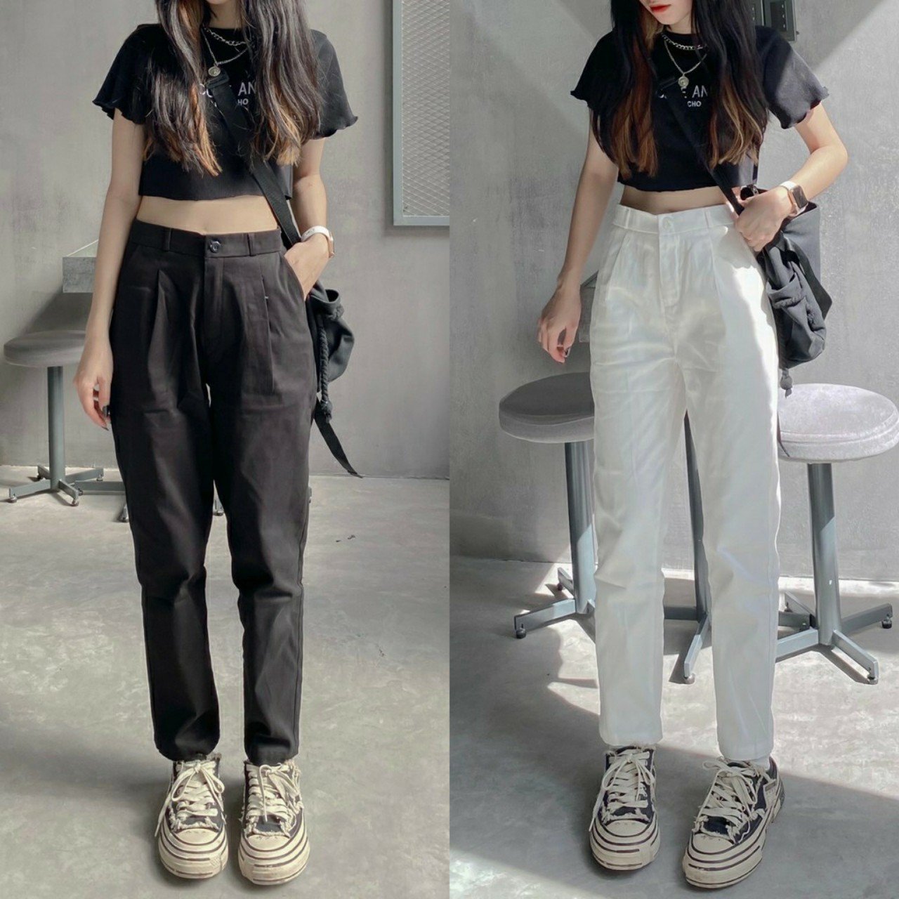 Quần Baggy Kaki CONI PANTS Lưng Tây Phối Chun Ulzzang Unisex