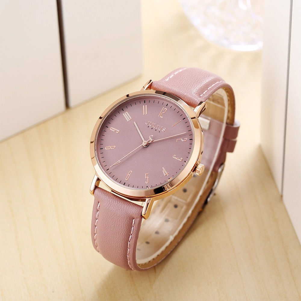 Đồng Hồ Nữ JA-1017 Julius Hàn Quốc Dây Da