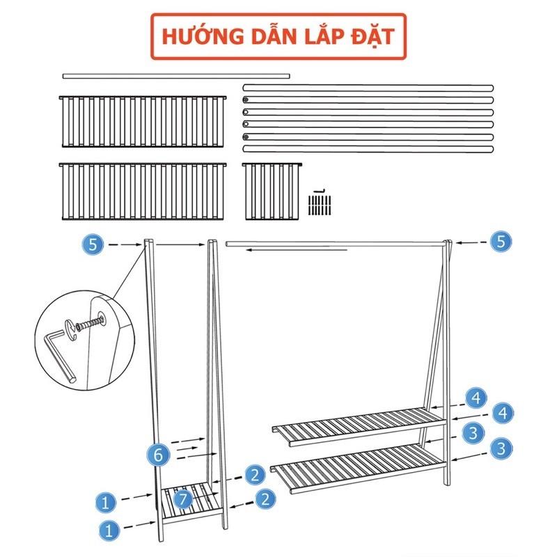 KỆ TREO QUẦN ÁO CHỮ A GHÉP / KỆ TREO QUẦN ÁO ĐÔI, GỖ THÔNG MỸ, ĐÃ SƠN DẦU KHOÁNG BẢO VỆ GỖ