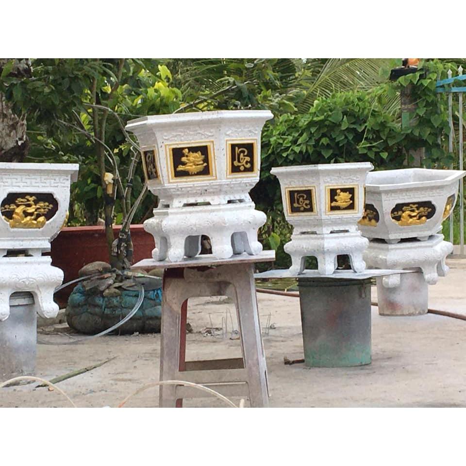 Khuôn đúc chậu cảnh lục giác 45 phúc lộc thọ+sen và đôn quỳ
