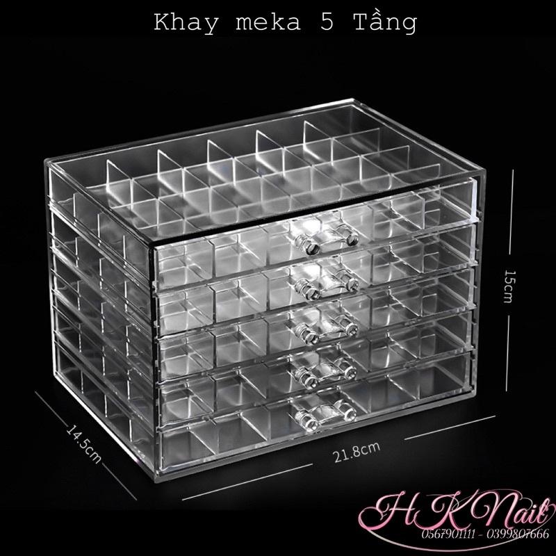 Khay meka 3 tầng, 5 tầng, khay đựng Phụ kiện nail, charm