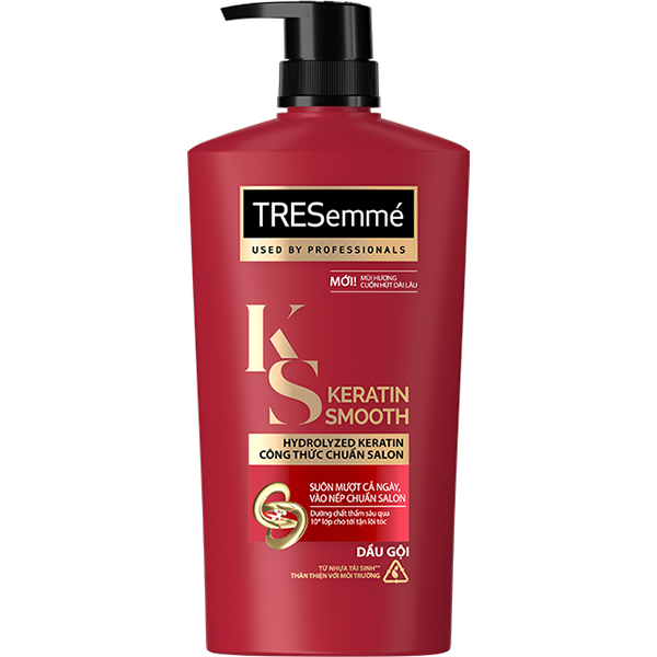 Dầu gội TRESEMME Keratin Smooth Cho tóc khô xơ rối Công thức Hydrolyzed Keratin Dưỡng Tóc Vào Nếp Suôn Mượt 850g