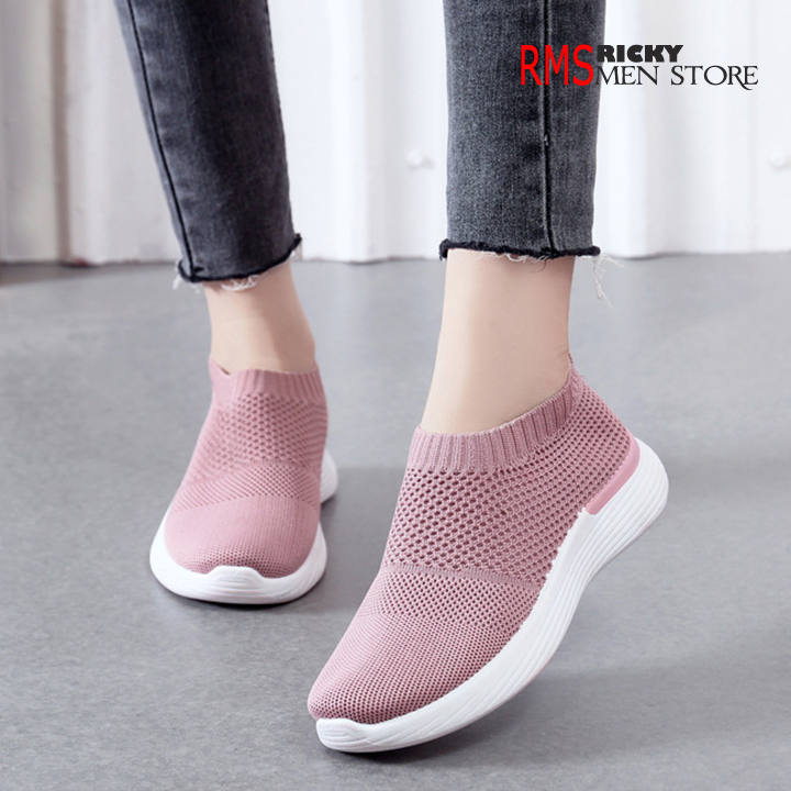 Giày Lười Vải Nữ Tuổi Trung Niên Cho Mẹ , Kiểu Dáng Basic - Giày Thể Thao Nữ vải Thoáng Khí , Êm Chân
