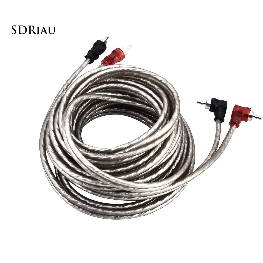 Dây Cáp Âm Thanh Chuyển Đổi 5m 2 Rca Sang 2 Rca Chuyên Dụng Cho Xe Hơi