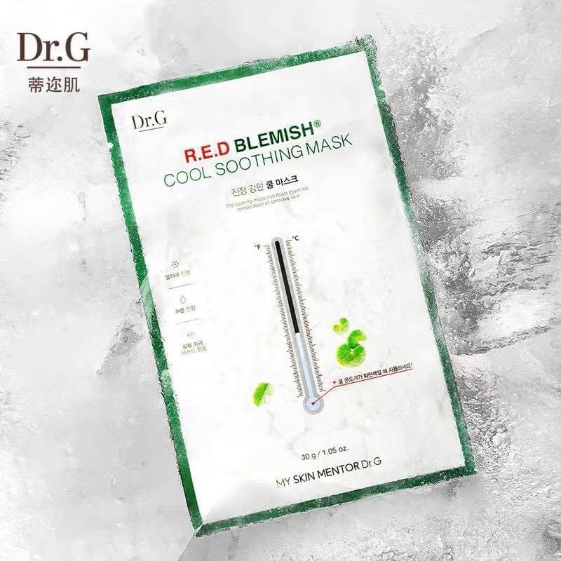 Combo 10 Mặt Nạ Dưỡng Ẩm, Làm Dịu Da, Ngừa Mụn Dr.G R.E.D Blemish Cool Soothing Mask 30g x 10