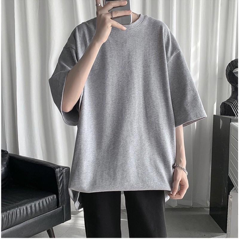 Áo thun Unisex phông trơn nam nữ RP_01 tay lỡ oversize form rộng 4 màu