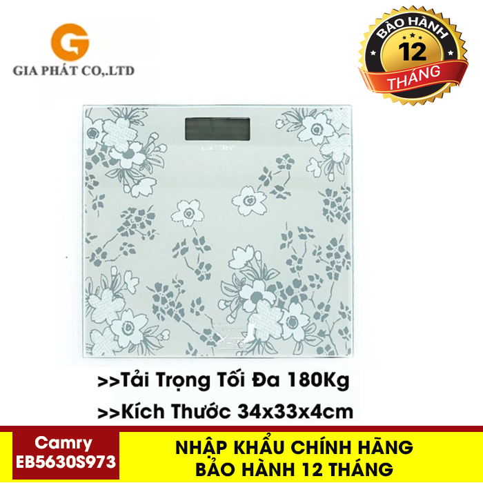 Cân sức khỏe, Cân điện tử Camry EB5630,Cân sức khỏe,Cân - Cân điện tử cao cấp Camry TẶNG KÈM PIN