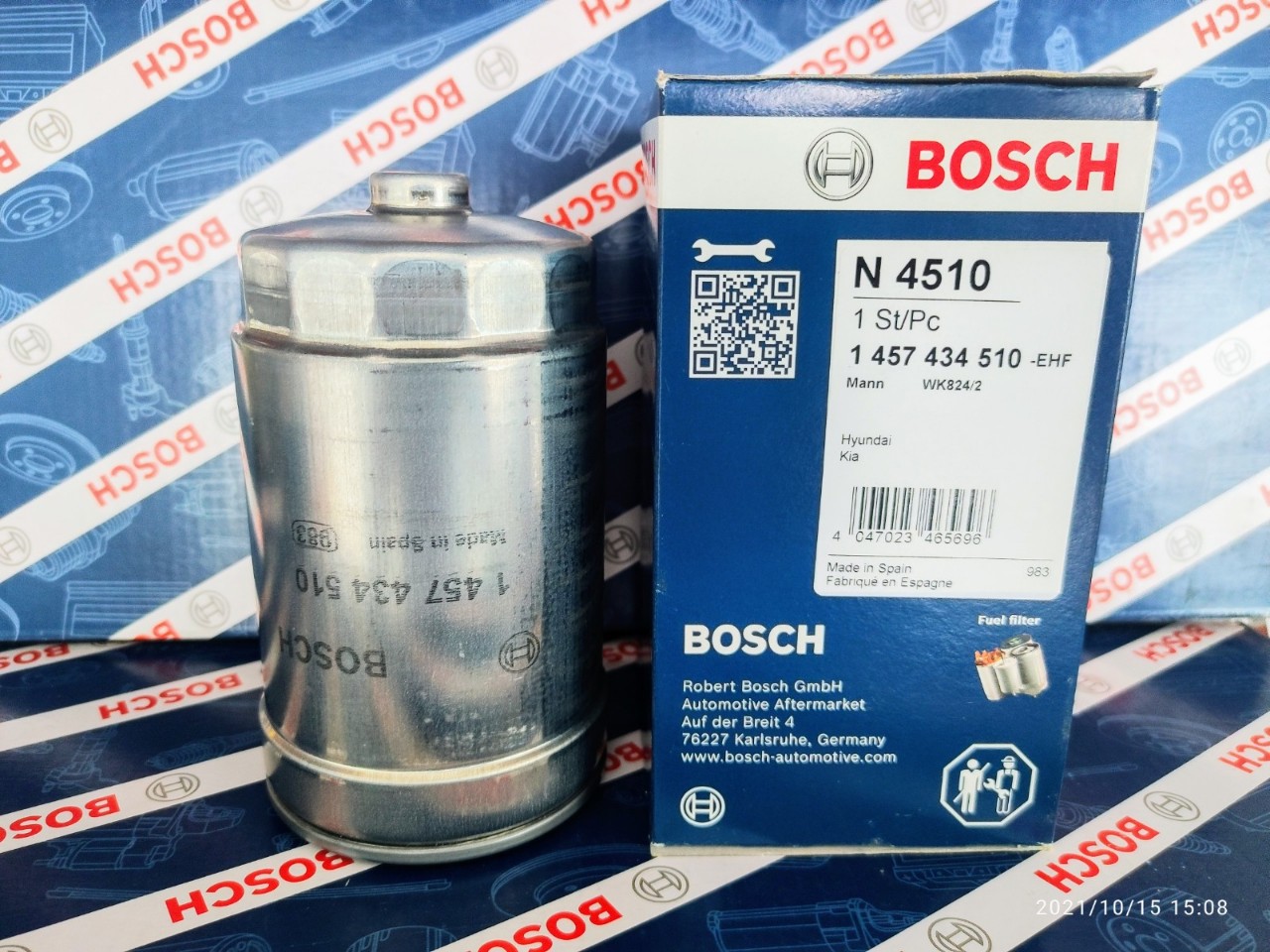 Lọc Nhiên Liệu Bosch Hyundai Creta 1.6, Tucson 2.0, SantaFe 2.2 (2009-2018) Máy dầu/Diesel