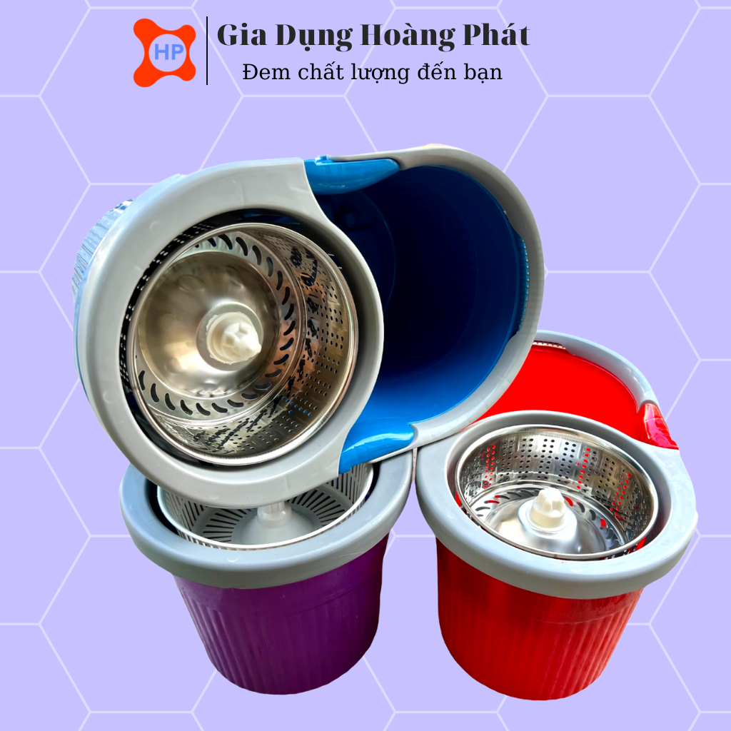 Thùng / Xô Lau Nhà 360° Lồng Inox