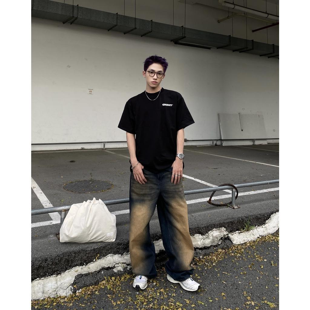 Áo thun Basic Tee unisex nam nữ from rộng, tay lỡ, cổ tròn màu đen, trắng, xanh dương, xanh lá, nâu
