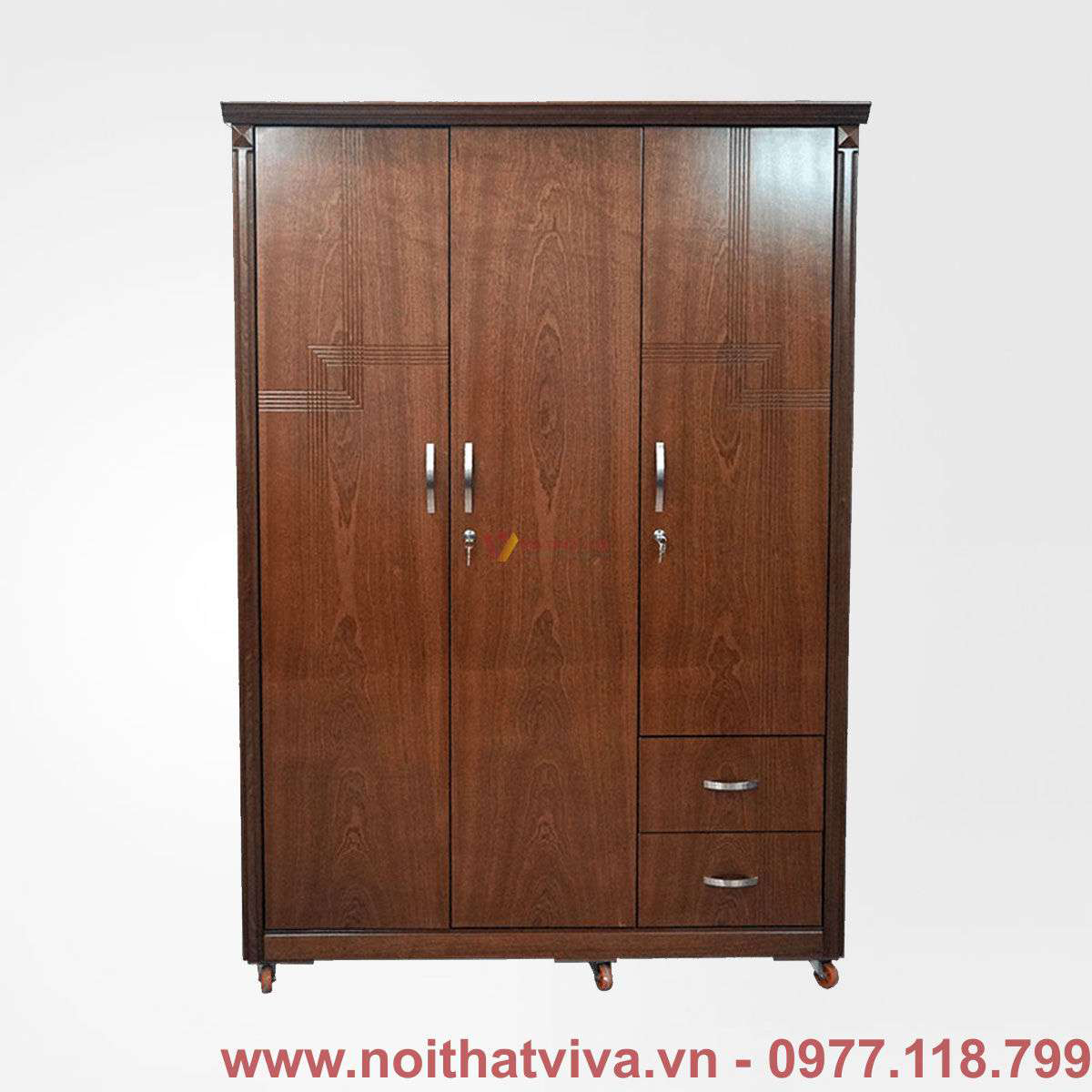 Tủ Áo Mdf Màu Xoan Đào Chỉ T36