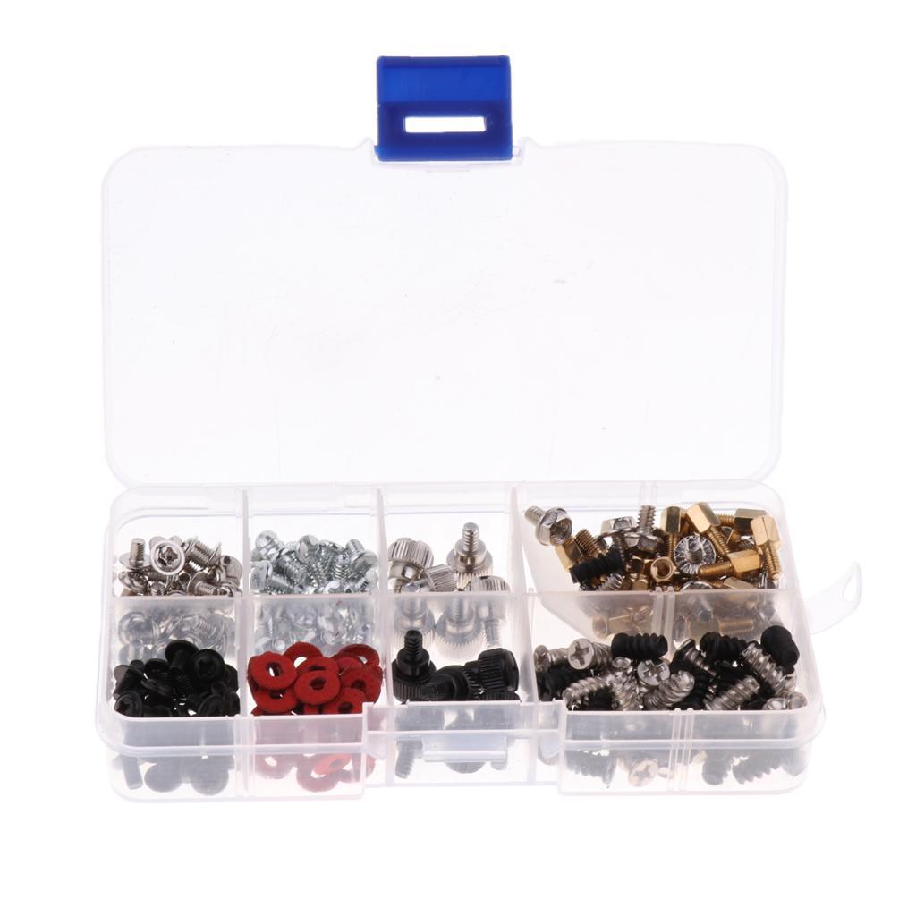 228Pcs Computer Spacer Screws Assortment  Mounting Screw for Motherboard