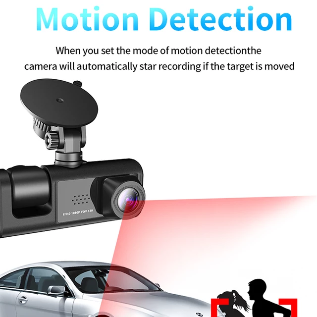 Camera hành trình Q5 3 camera kép , độ phân giải FHD1080P ,Có 3 Camera trước ,trong và sau , Màn hình IPS 3 Inch, Tầm nhìn ban đêm rõ nét