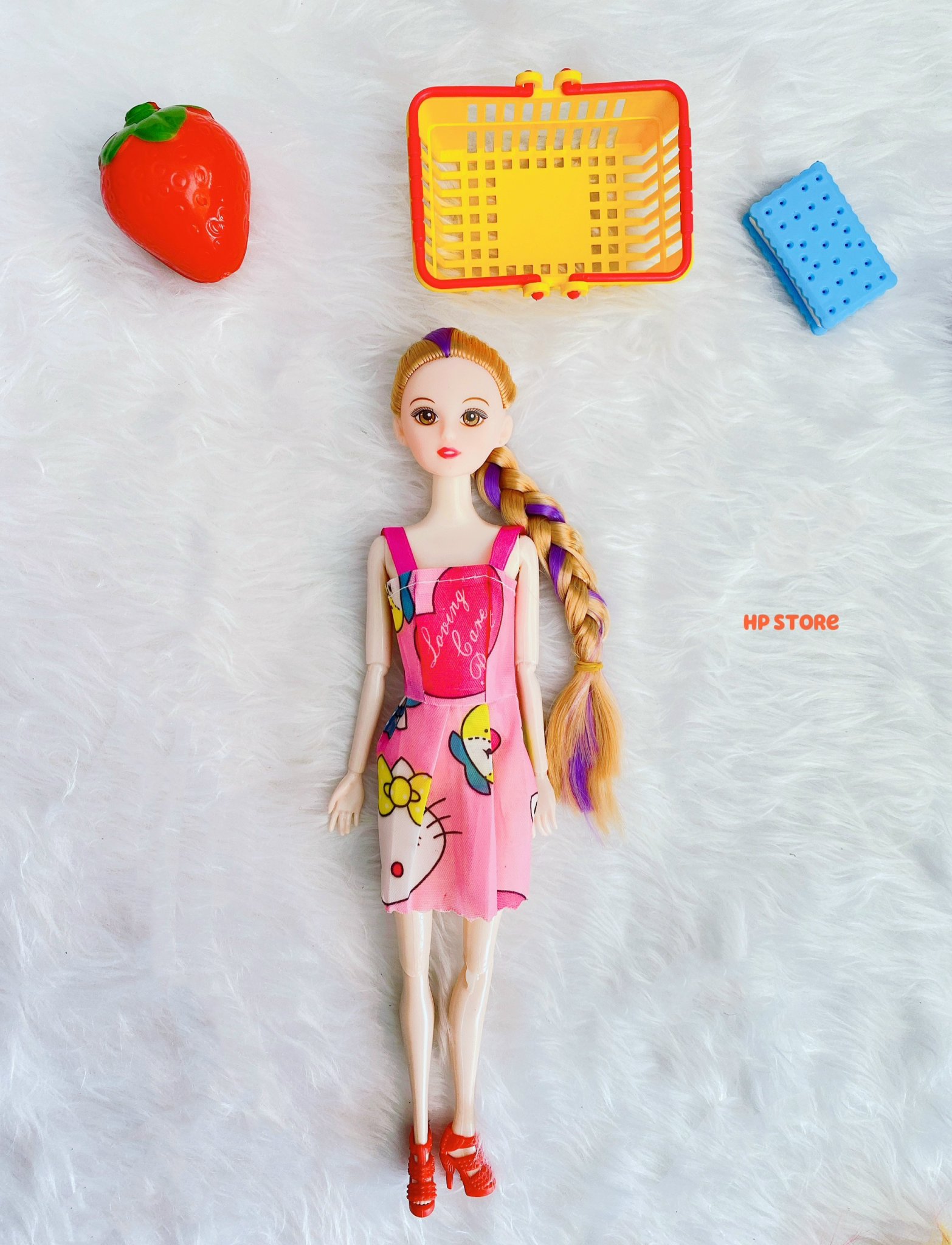 (Sỉ 7) ️Búp Bê Barbie Xinh Đẹp Đầm Tóc Màu Dài, Búp Bê Lẻ Có Các Khớp, Có Guốc Tháo Rời Đồ Chơi Bé Gái - SLL Nhắn Shop