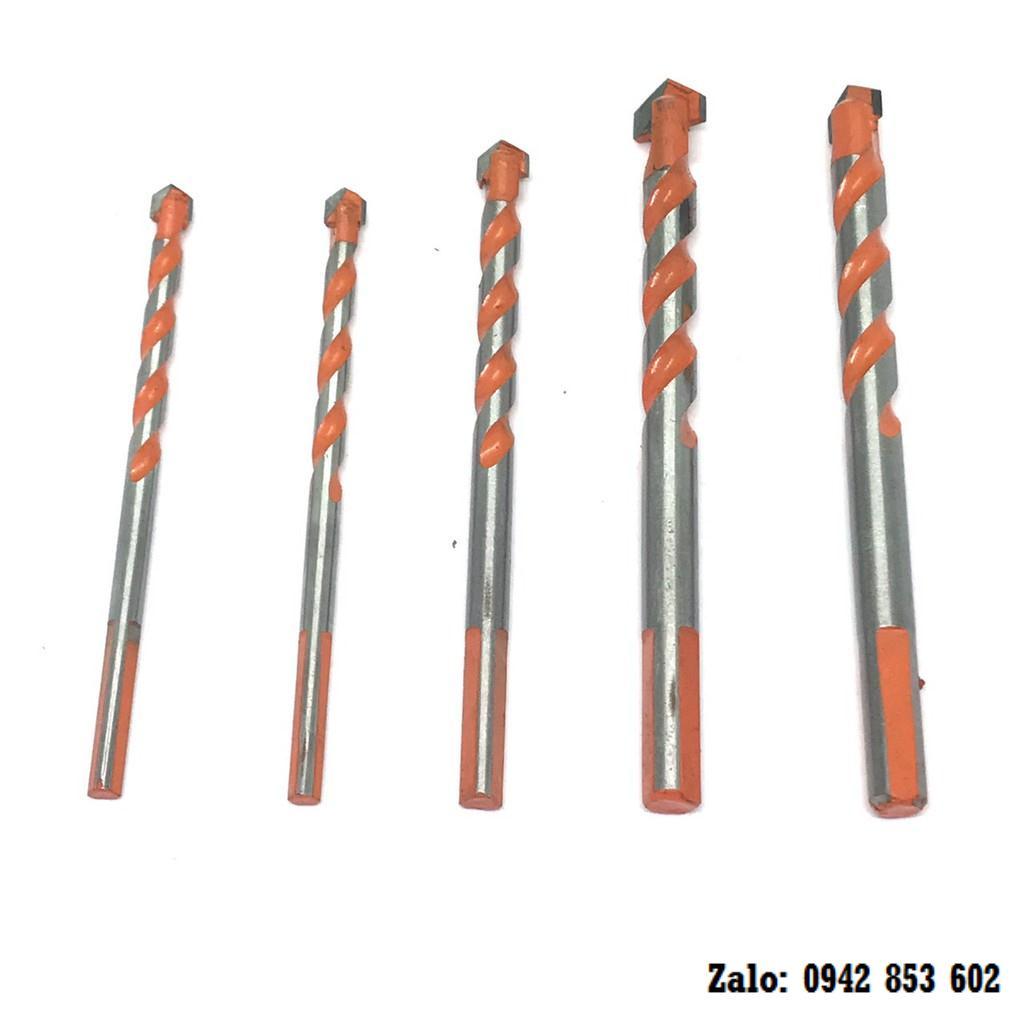 Bộ 4 Mũi Khoan Đa Năng 2 Cạnh 6mm 8mm 10mm 12mm, Mũi khoan Gạch Men, Tường Bê Tông, Gỗ, Sắt