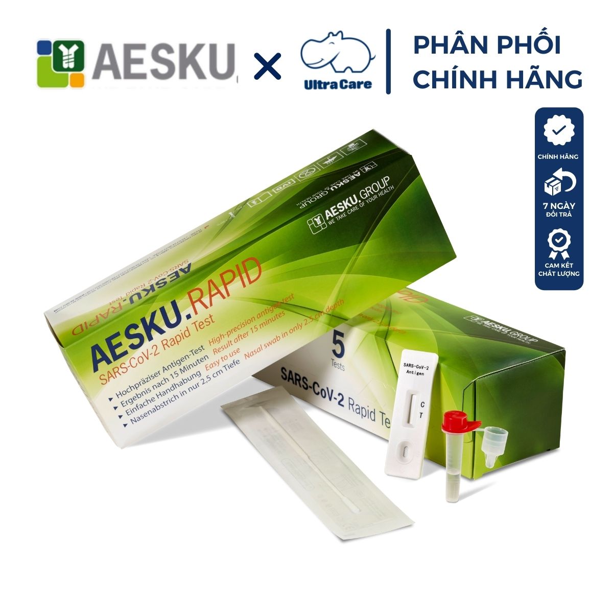 Kit test nhanh covid tại nhà -  Hàng Của Đức - Châu Âu - Chính xác - Nhanh chóng - Tiện lợi