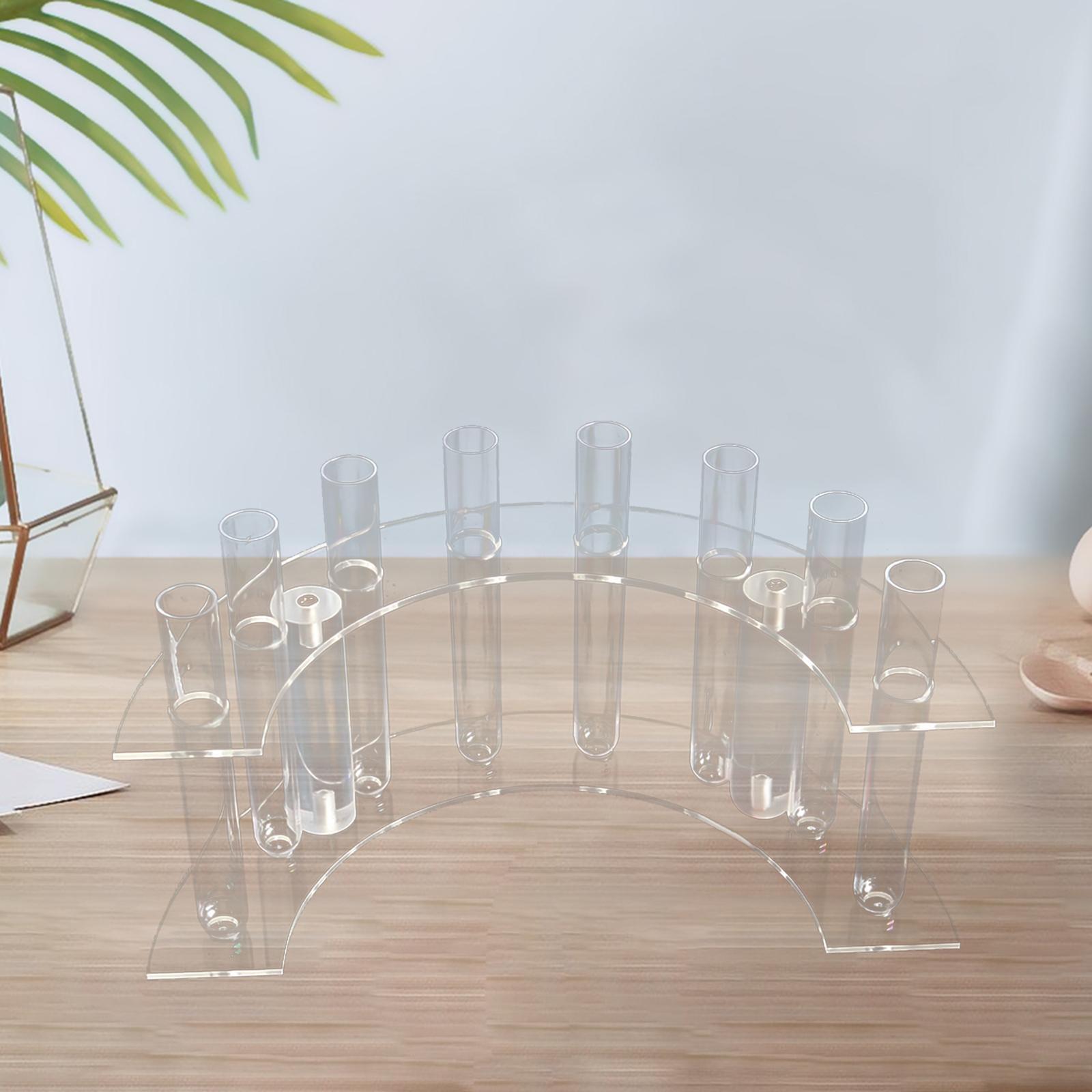 Plant Holder Transparent Test Tube Vase for Indoor Bedroom Garden