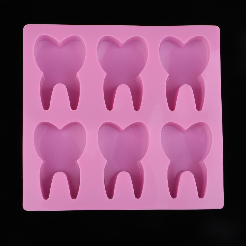 3x Tooth Fondant Sugar Craft Chocolate Cake Candy Baking Moulds