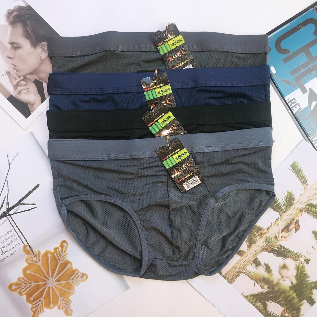 Combo 2 Quần lót nam ,quần sịp nam Tam giác nhật lưới thông hơi thoáng khí kháng khuẩn NO304