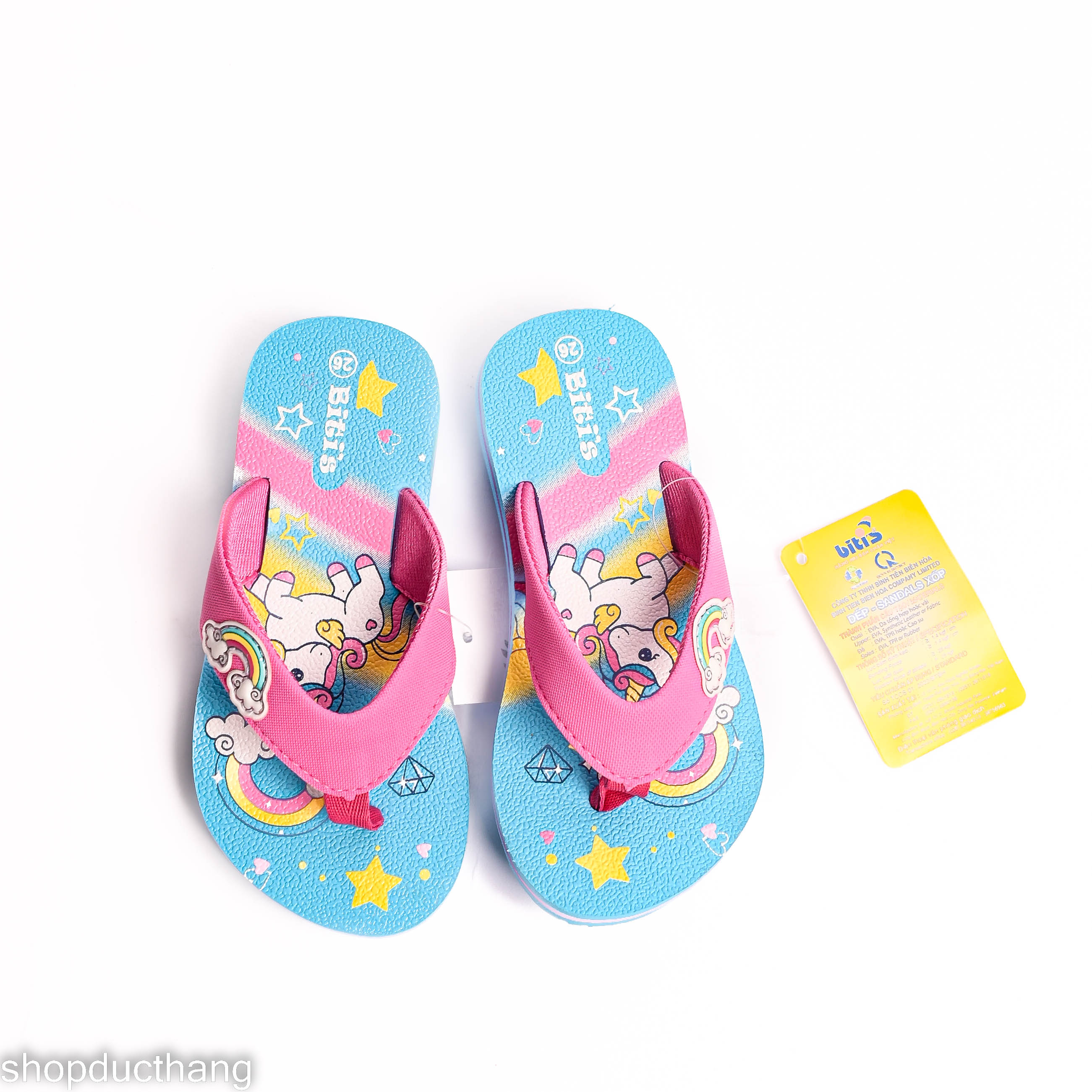 Dép xốp quai kẹp Bitis bé gái (size 24-29)