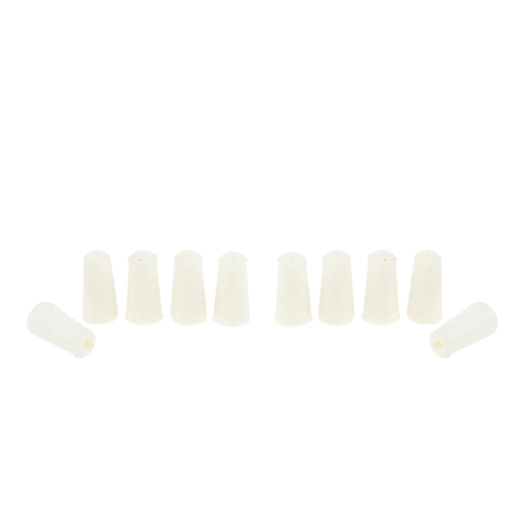 10 Pieces 12-17 mm Lab Solid Tapered Silicone Plug Stopper Bung for Test Tube Bottle