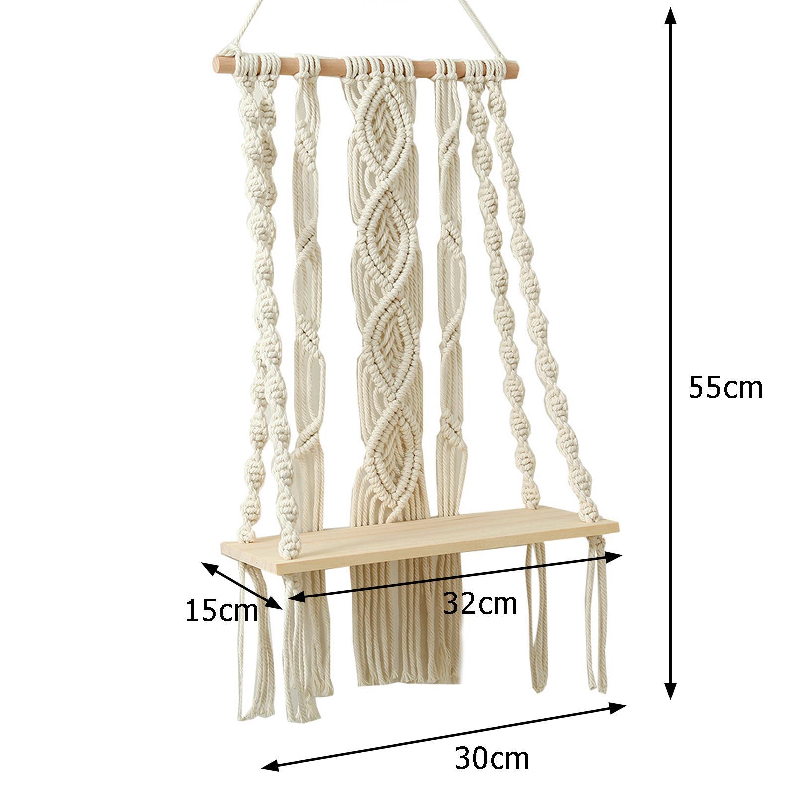 2pcs Tapestry Wall Hanging Shelf Ornament Floating Shelves for Home Bathroom