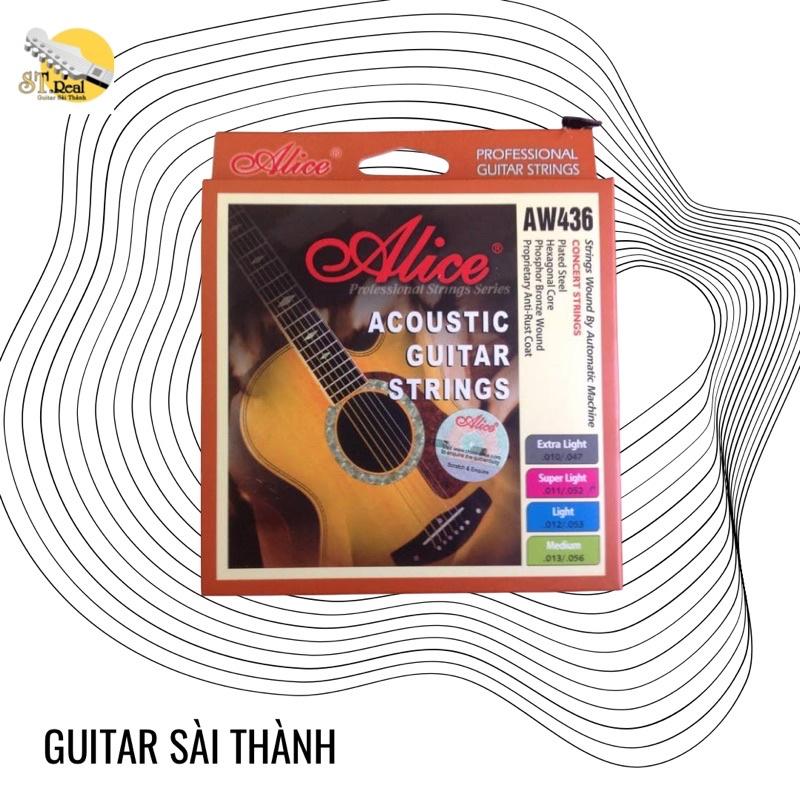 Dây Đàn Guitar Acoustic Alice AW-436 dây kim loại chính hãng