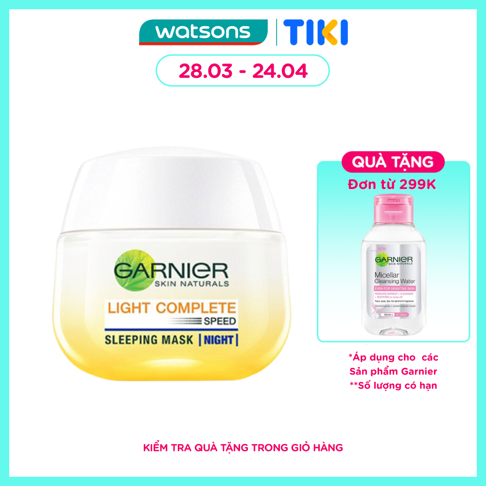 Mặt Nạ Ngủ Ban Đêm Garnier Light Complete Yoghurt Sleeping Mask Dưỡng Sáng Da 50ml