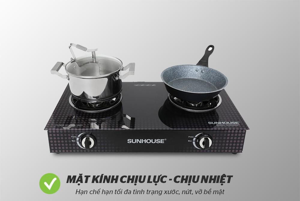 Bếp gas dương kính Sunhouse SHB3366MT - Hàng chính hãng - Chỉ giao hàng tại HN và một số khu vực