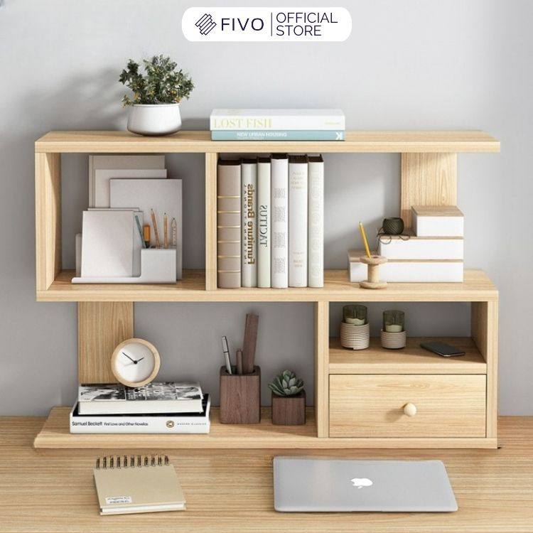 Kệ Gỗ Để Bàn Đa Năng Chất Liệu MDF FIVO FB20S8X Để Đồ Tiện Lợi Dễ Dàng Lắp Ráp (80 x 20 x 60 cm) - Hàng Chính Hãng