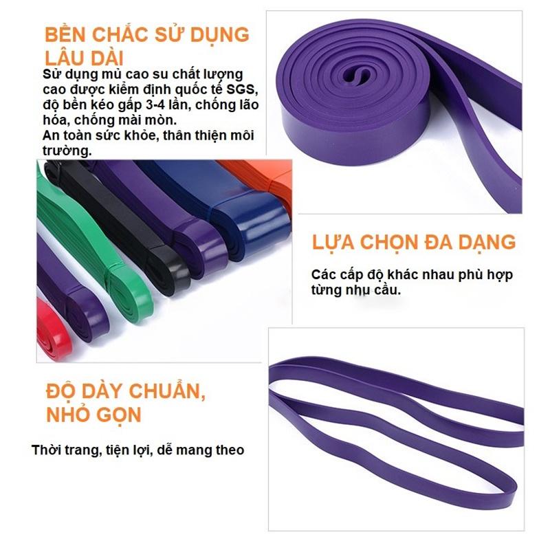 Dây kháng lực đa năng tập toàn thân powerband, hỗ trợ tập luyện tăng cơ giảm mỡ tại nhà