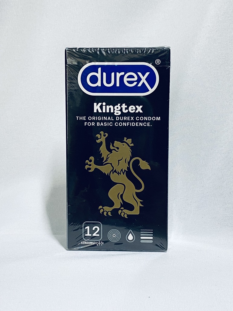 Bao Cao Su Durex Kingtex Đen (12s) - Size Nhỏ 49mm - Ôm Sát - Nhập Khẩu Thái Lan