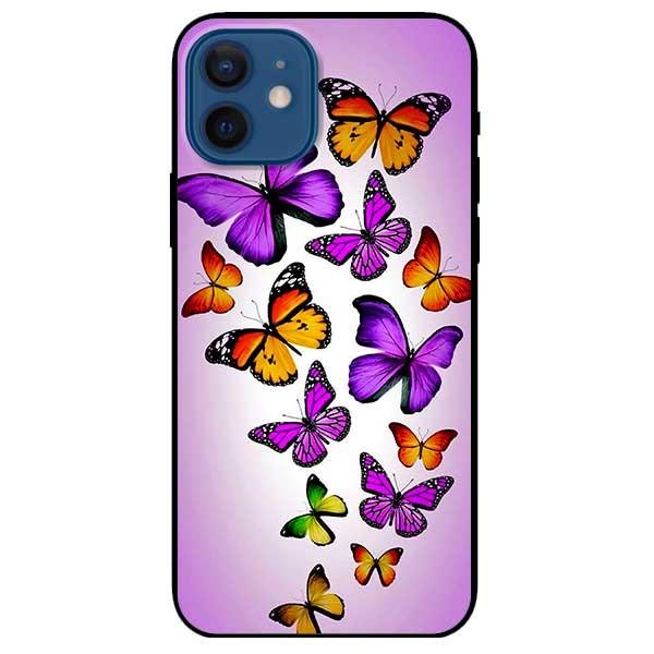 Ốp lưng dành cho Iphone 12 Mini - 12 / 12 Pro - 12 Pro Max mẫu Bướm Tím Bay