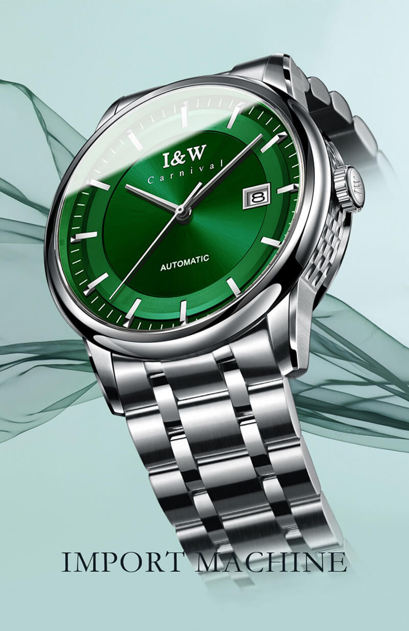Đồng hồ nam chính hãng IW CARNIVAL IW572G-1 Kính sapphire ,chống xước,Chống nước ,Bảo hành 24 tháng,Máy cơ ,Dây kim loại thép không gỉ 316L