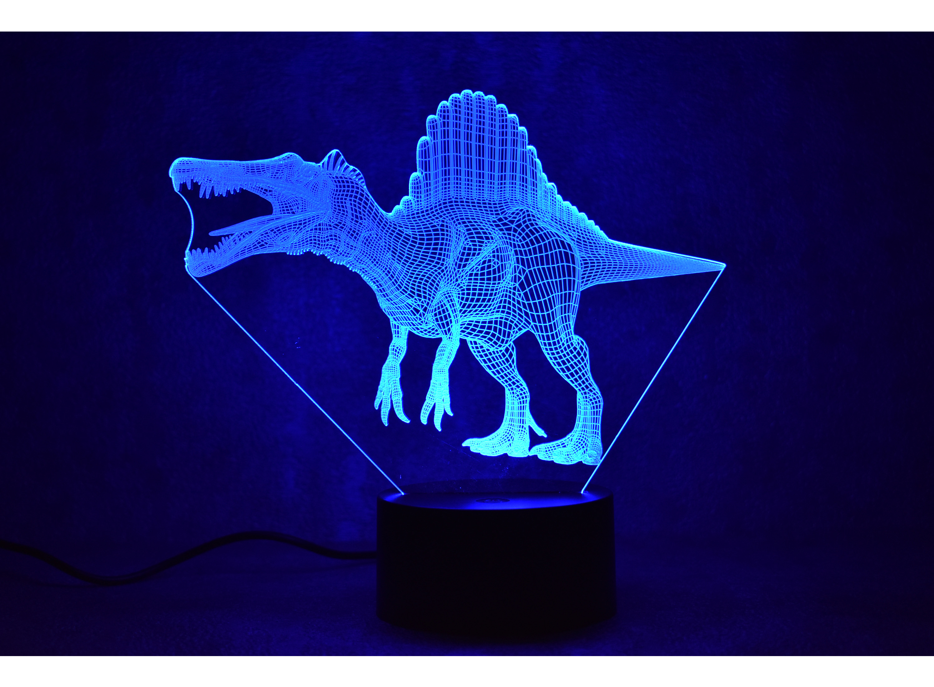 Đèn ngủ 3D - Đèn led 3D khủng long công tắc cảm ứng