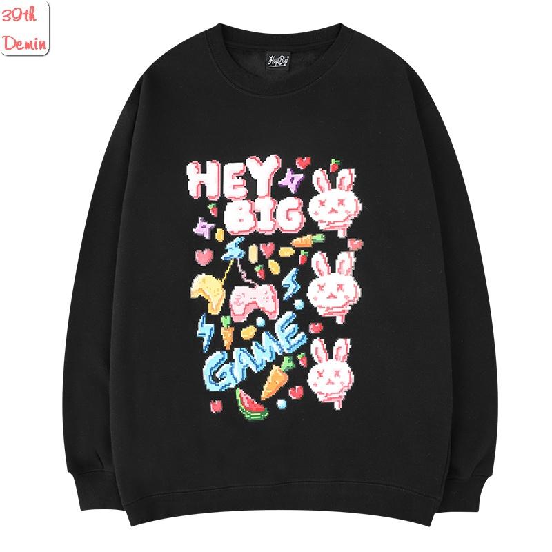 Áo nỉ HEY BIG Nelly phong cách Hồng Kông sweater unisex nam nữ Form rộng Free Size