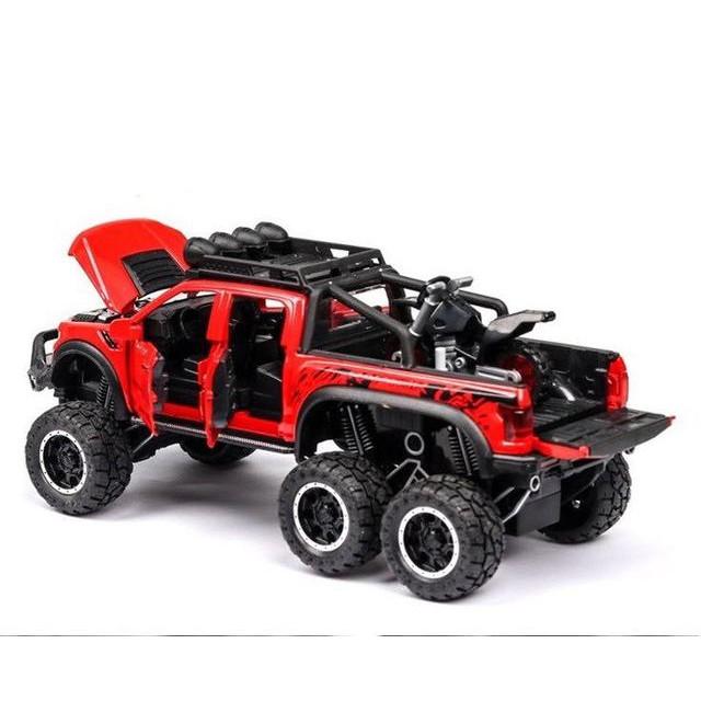 Mô hình xe ô tô kim loại - XE BÁN TẢI FORD F150 6x6 1:28 6 BÁNH
