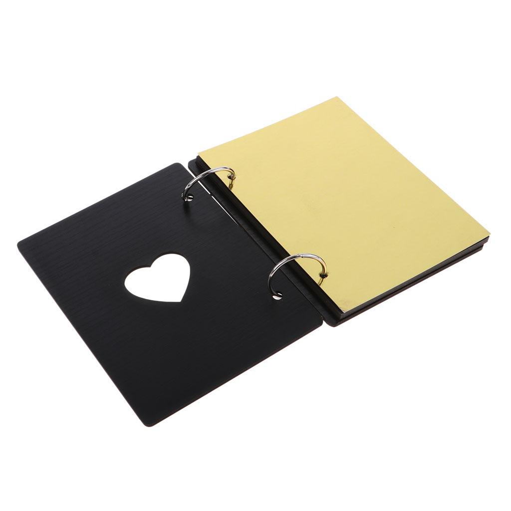 Wooden Scrapbook Photo Album Kraft Paper for Valentines Day Wedding