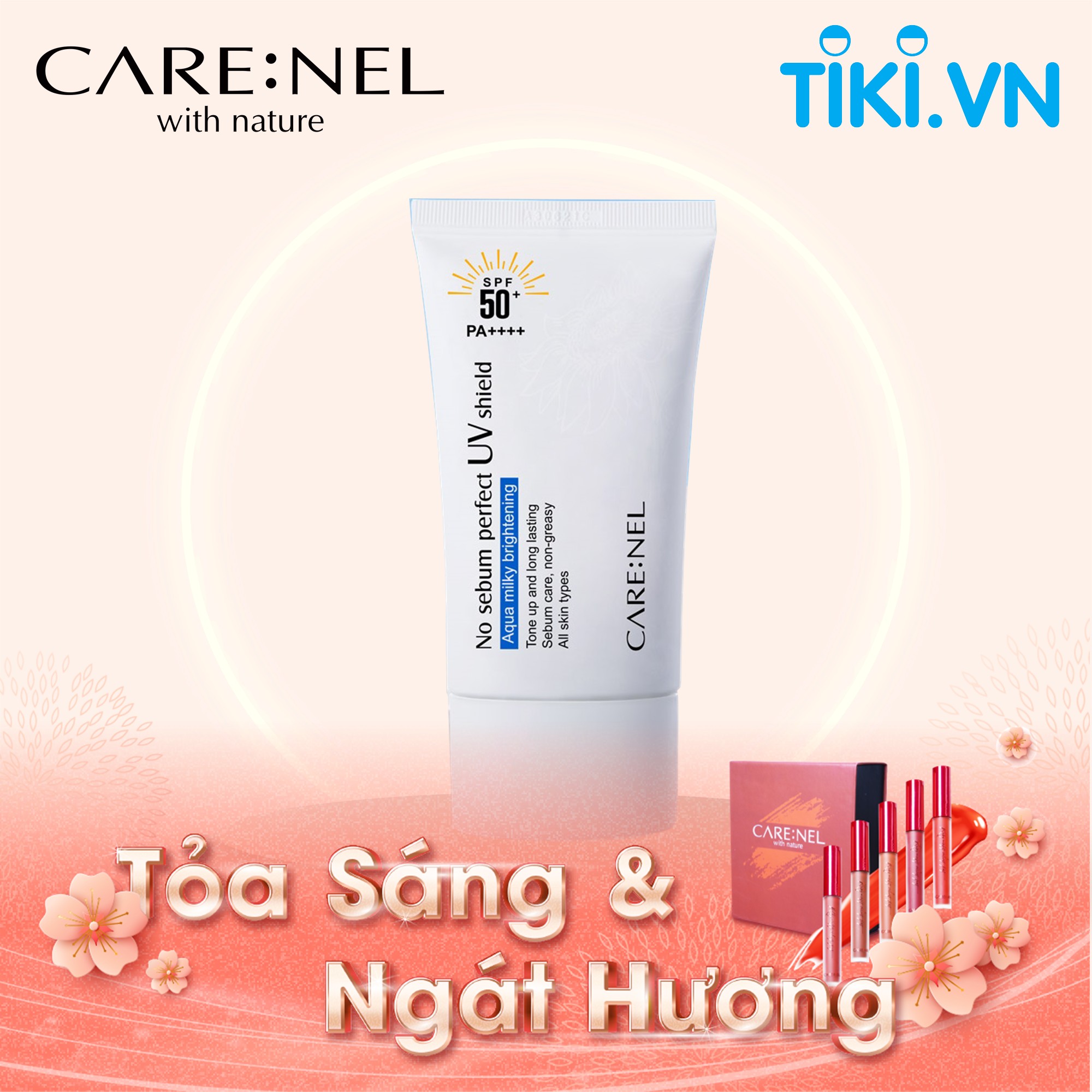 Kem chống nắng Carenel No Sebum Perfect UV Shield SPF50/PA++++