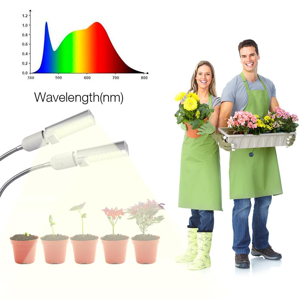 Đèn Led Trồng Cây Quang Hợp Trong Nhà 20W Siêu Sáng 100 Led Sunlike Full Spectrum Tự Động Bật & Tắt Với 3/6