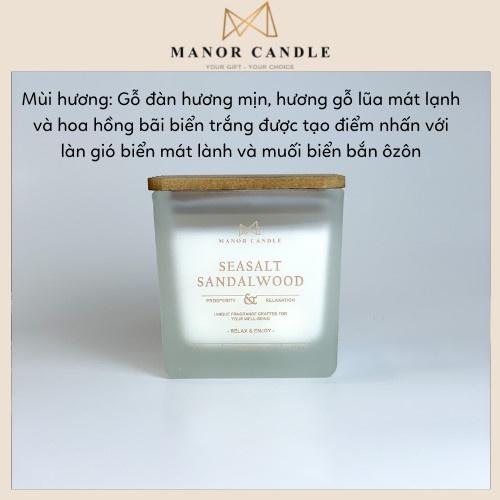 Nến thơm Manor Candle - Tinh dầu cao cấp nhập khẩu - Size 7.4oz 230g- An Toàn không khói