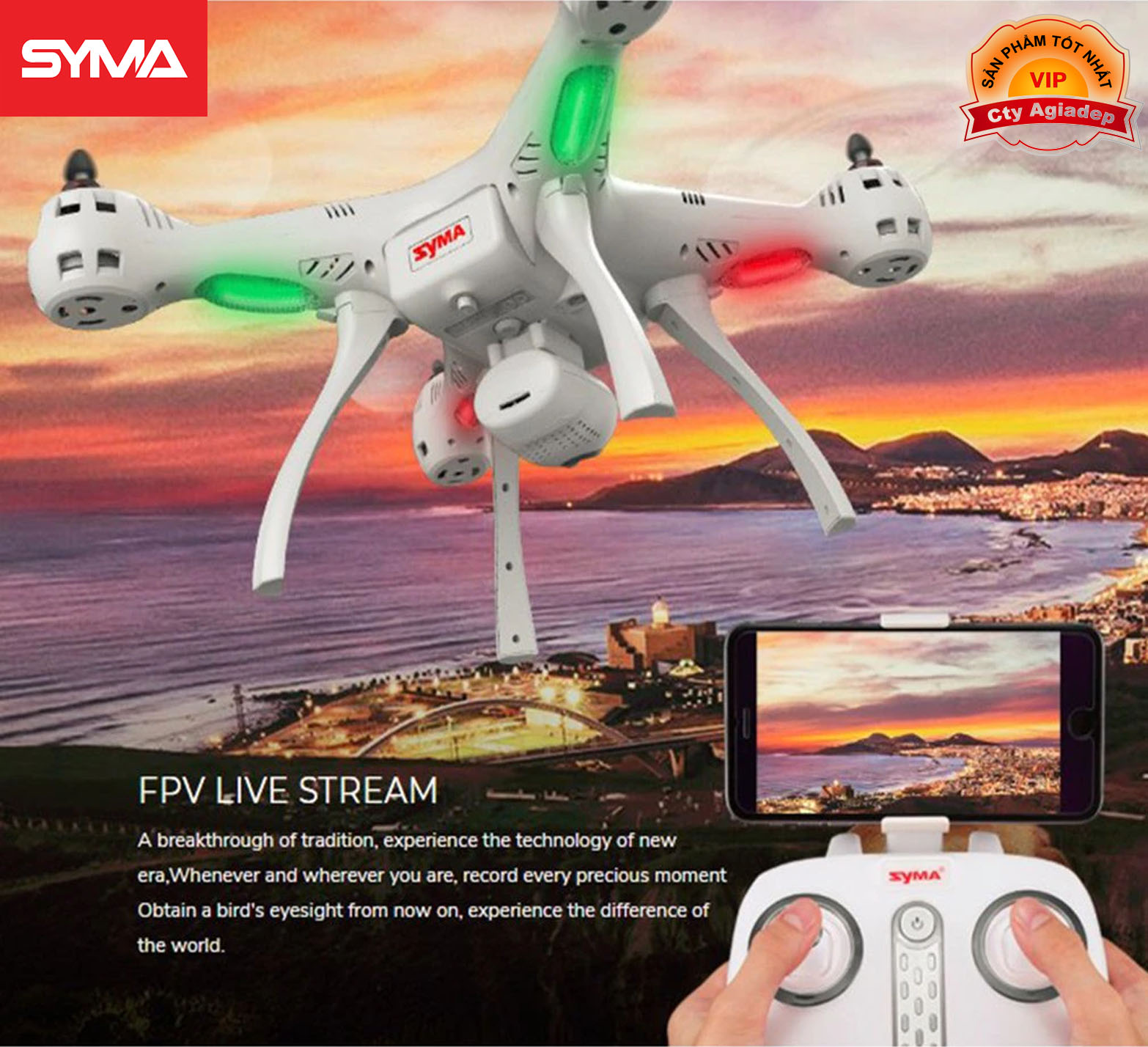 Flycam Syma X8 Pro GPS 720P- Drone cao cấp bảo hành 12 tháng