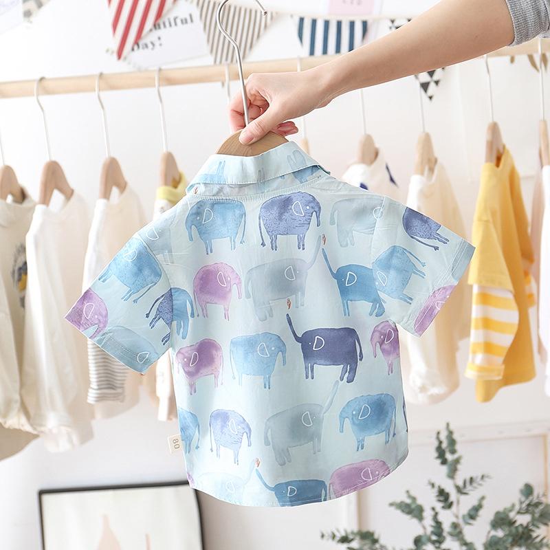 ST5 Size6-23kg áo sơmi ngắn tay bé trai Thời trang trẻ Em hàng quảng châu