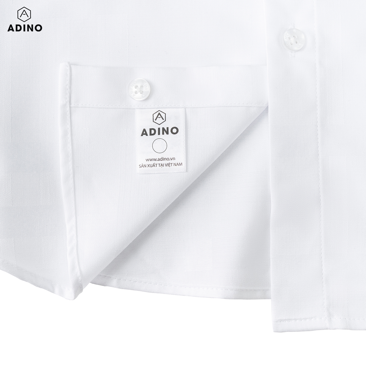 Áo sơ mi nam cộc tay màu trắng kẻ ADINO vải sợi tre bamboo mềm mịn mát dáng slimfit công sở trẻ trung CT93