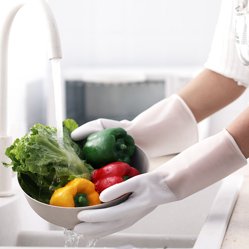 Bộ 2 đôi găng tay rửa chén bát cao su - GIAO MÀU NGẪU NHIÊN