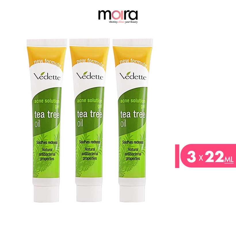 Combo 3 Gel giảm mụn Vedette Tea Tree Oil