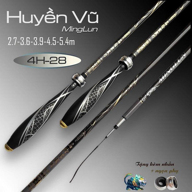 Cần câu đơn,Săn hàng Huyền Vũ 4H chất liệu cacbon xoắn X công nghệ XSPIRAL CT54 - Sanami Fishing