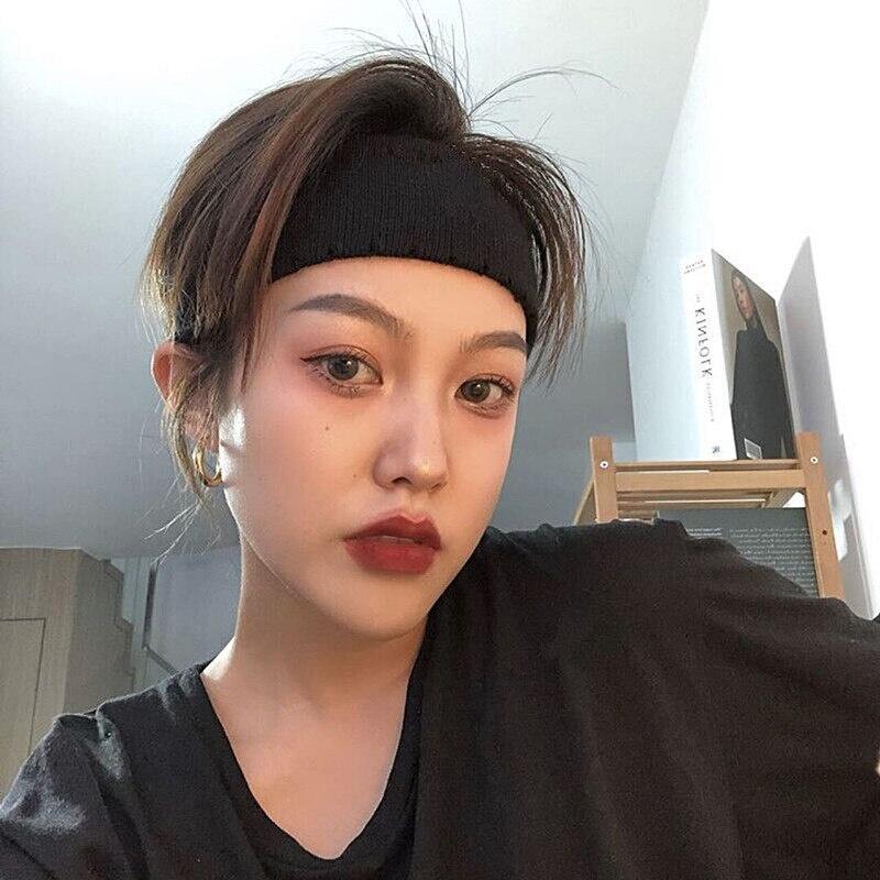 Women Sports Yoga Headband Breathable Knitted Sport Running Sweat-absorbent Headbands Hairband Headwear Headscarf