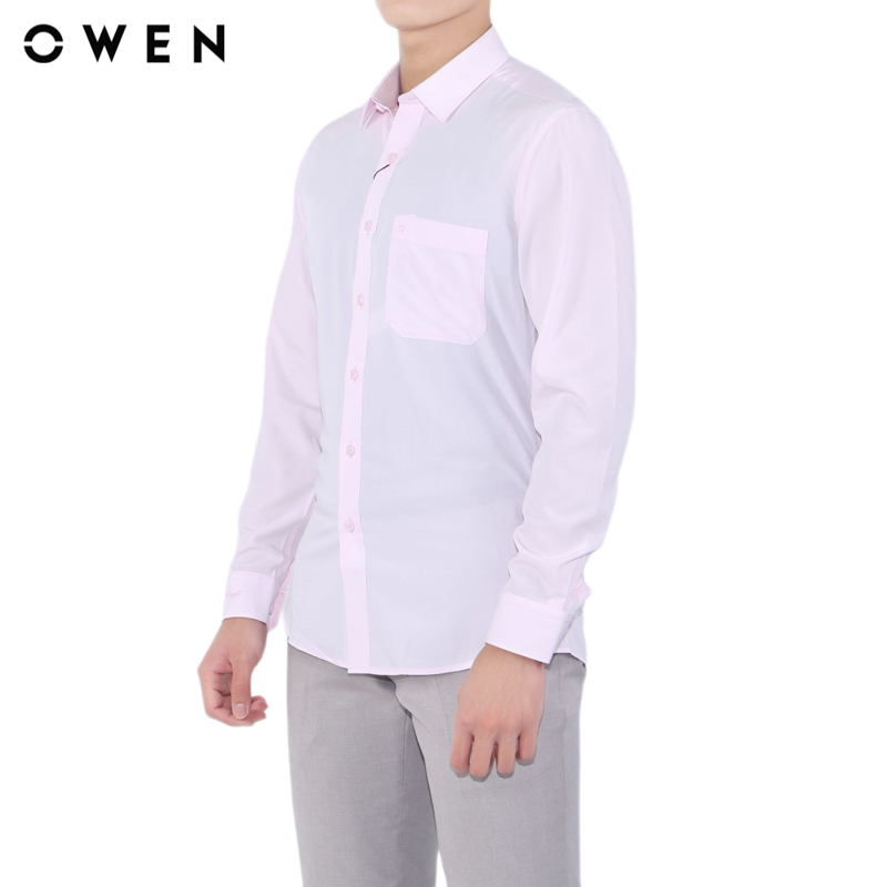 Áo Sơ Mi nam Dài tay OWEN form Regular Fit chất liệu Bamboo 1 màu có túi -AR22306DT