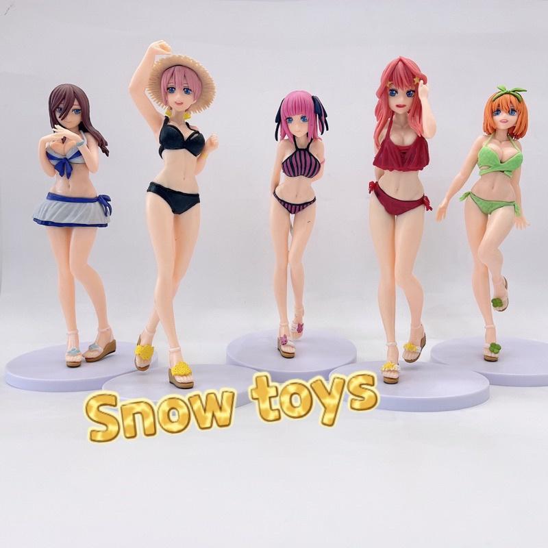 Mô hình Nhà có 5 nàng dâu Gotoubun no Hanayome Ichika Nino Miku Yotsuba Itsuki mặc Bikini Nhà có năm nàng dâu - Cao 20cm